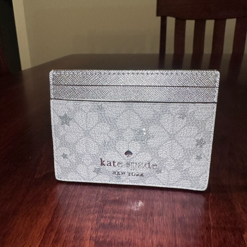 Kate Spade, Spade Flower Star Toss Small Slim Card Holder, NWT